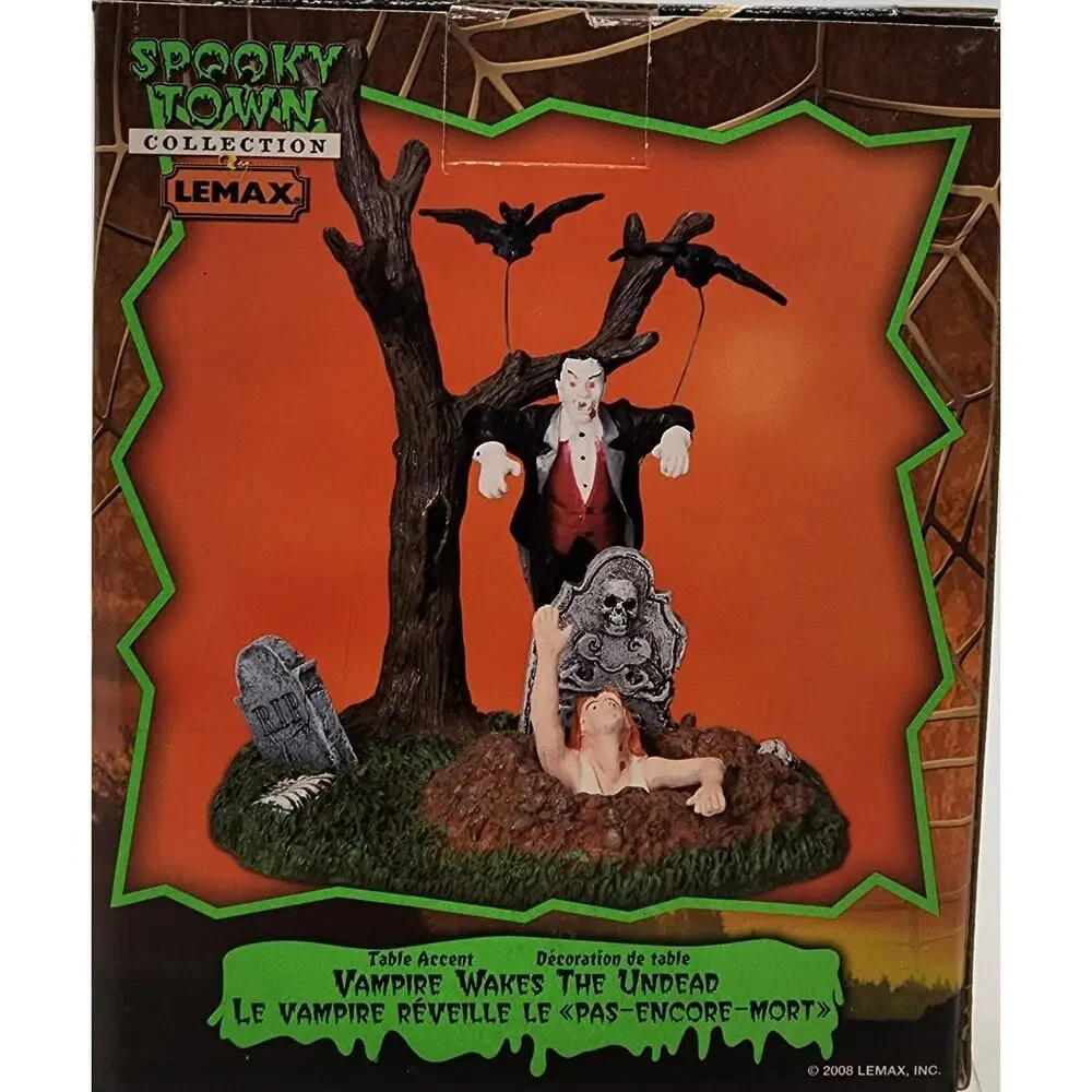LEMAX Spooky Town 2008 Vampire Wakes The Undead 83663 Halloween